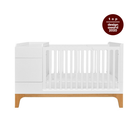 UP! snow 70x120 convertible baby cot – extends to 160 cm with Desk