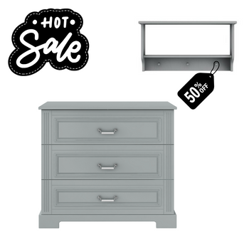 Ines neutral gray chest of drawers