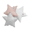 Snowy white linen pillow star