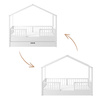 Dream nest snow house bed 80x160 along with two safety rails and a drawer