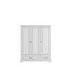 Ines elegant white 3-door wardrobe