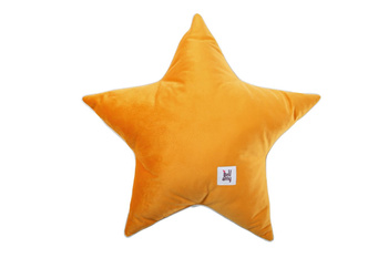 Velvet  Pillow star Papaya