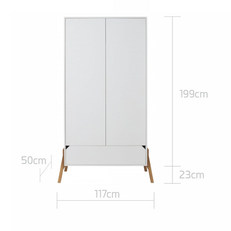 Lotta latte 2-door wardrobe