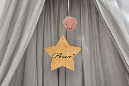 Stone gray lniany baldachim