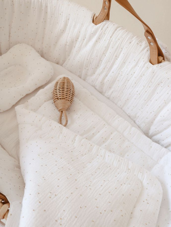 Textiles to the Moses basket Golden Dots Snow