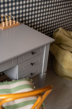 Ines neutral gray Schreibschrank