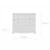 Royal latte 3-drawer chest