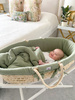 Set: Moses Basket Meeko with mattress+stand+textiles Khaki