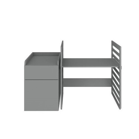 UP! gray 70x120 convertible baby cot – extends to 160 cm with Desk