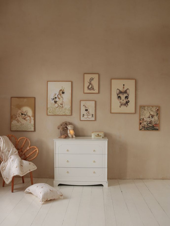 Royal timeless white 3-drawer chest