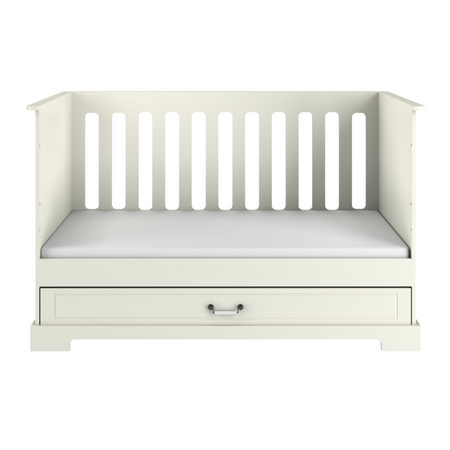 Ines elegant white Kinderbett 70x140 mit Sofafunktion