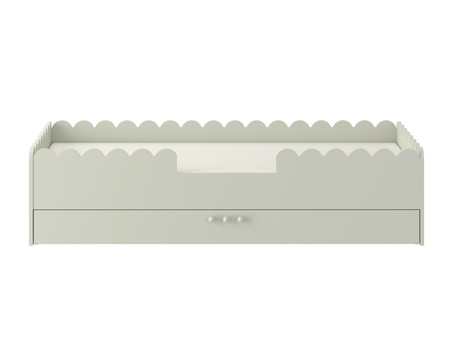 Book Nook sage łożko dziecięce w stylu Monetssori 80x160 z szufladą