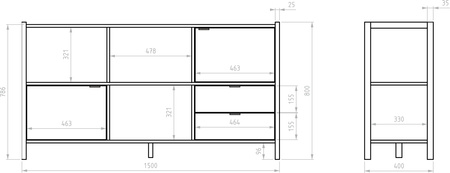 Versa LOW Regal – modernes niedriges Regal für Kinder- und Jugendzimmer