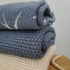 Cotton rice weave child's blanket 80x100 blueberry