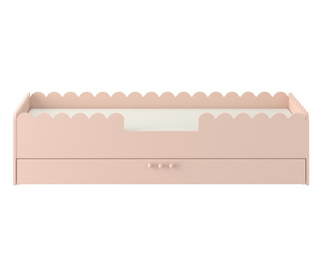 Book Nook vintage rose children’s bed in Montessori style 80x160 with a drawer