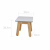 Woody set: neutral gray table with neutral gray chair