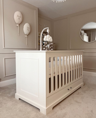 Ines elegant white Kinderbett 70x140 mit Sofafunktion