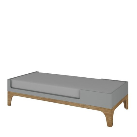 UP! gray łóżeczko dziecięce 70x120 rozkładane do 160 cm z biurkiem