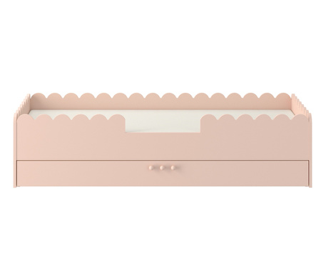 Book Nook vintage rose Kinderbett im Montessori-Stil 80x160 mit Schublade