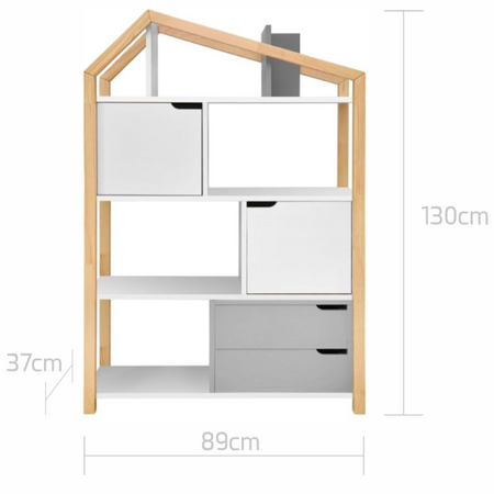 Manhattan Phoebe gray bookcase