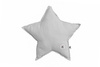 Stone gray linen pillow star