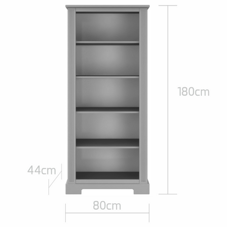 Ines neutral gray bookcase