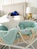 Set: Moses Basket Meeko with mattress+stand+textiles Mint
