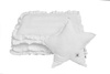 Snowy white linen set of duvet and pillow covers L