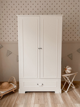 Ines elegant white  2-door wardrobe