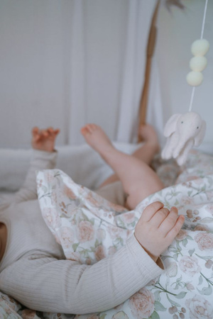 Kinderbettwäsche "Blooming Rose" Baumwolle 140x200 cm