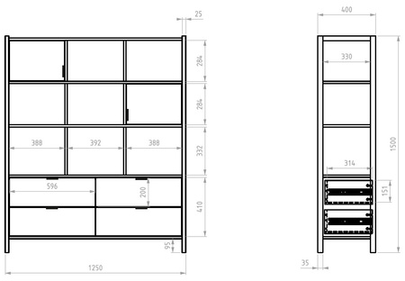 Versa Wide Regal – modernes Regal für Kinder- und Jugendzimmer