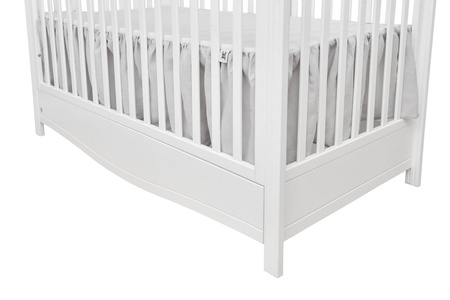 Stone gray 3-sided masking flounce for the cot