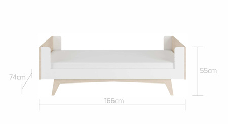 So sixty łóżeczko 70x140 rozsuwane do 70x160 z funkcją tapczanika