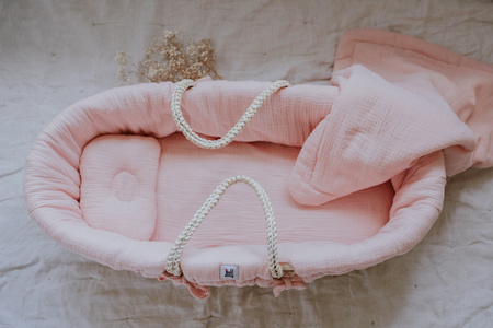 Set: Moses Basket Meeko with mattress+stand+textiles Candy