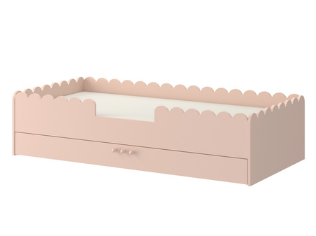 Book Nook vintage rose Kinderbett im Montessori-Stil 80x160 mit Schublade