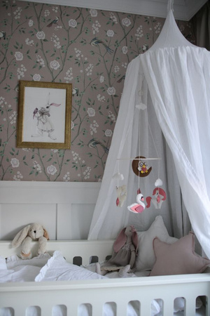 Snowy white Leinen Baldachin