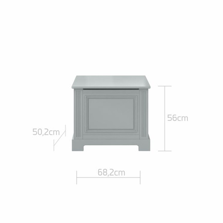 Ines neutral gray skrzynia na zabawki