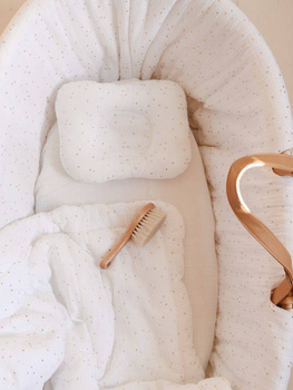 Textiles to the Moses basket Golden Dots  Snow