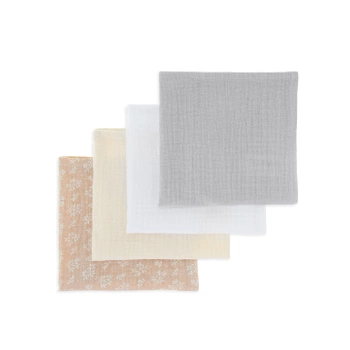 Set of Muslin Cloths Whisper– 4 Pieces (30x30 cm)