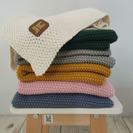 Cotton rice weave child's blanket 80x100 rosy