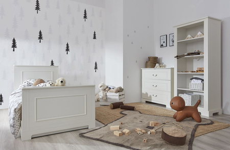 Ines elegant white bookcase