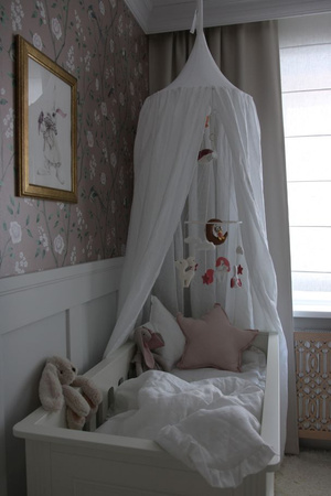 Snowy white Leinen Baldachin