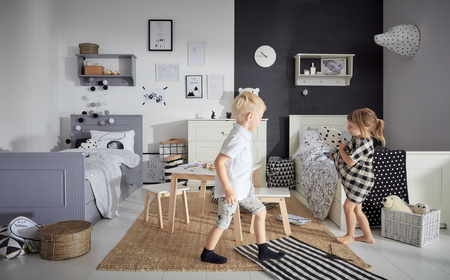 Ines neutral gray Bett 90x200