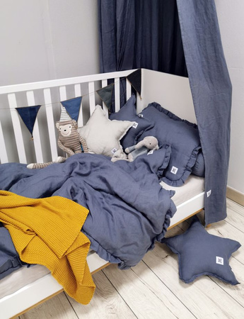 Navy blue linen bedding with filling size S