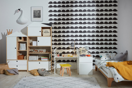 UP! snow łóżeczko dziecięce 70x120 rozkładane do 160 cm z biurkiem