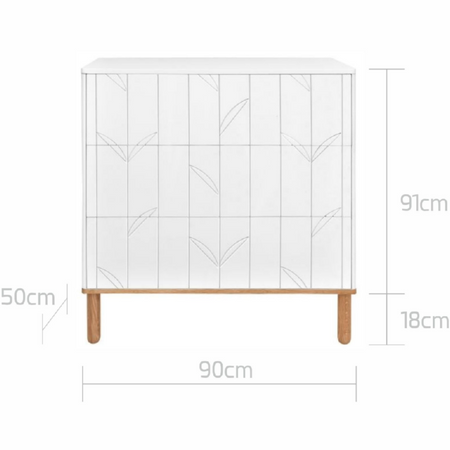 Toteme botanic Drei-Schubladen-Kommode