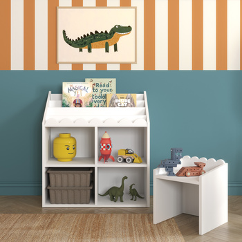 Montessori-Regal Book Nook snow – Kinderregal für Bücher und Spielzeug